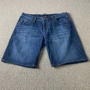 Bootheel Womens Shorts Size 31/10 Blue Dark Wash Denim Boyfriend Mid Rise‎